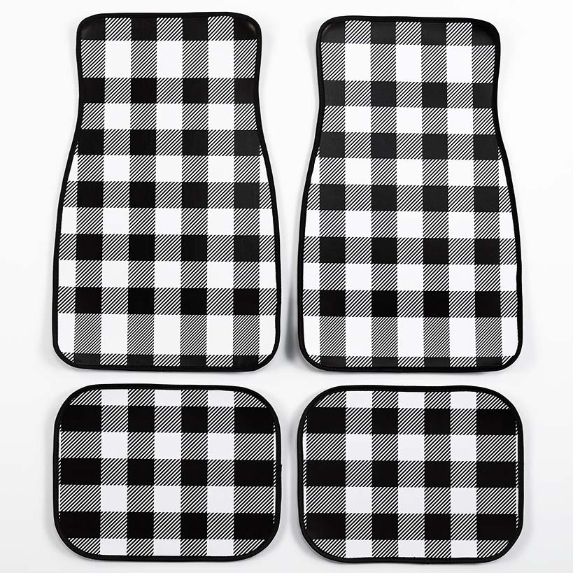 4-Pc. Monogram Plaid Car Mat Sets