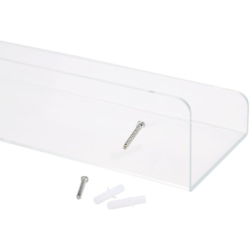 Clear Plastic Storage Shelves - Set of 4