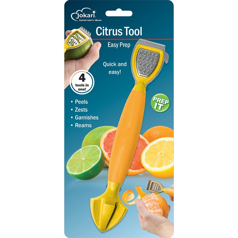 Citrus Kitchen 4-in-1 Tool - Zester, Peeler, Garnisher, Reamer