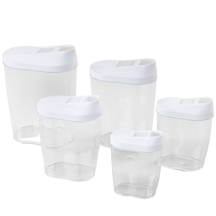Store and Pour Clear Food Containers - Set of 5