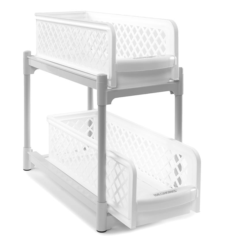 Plastic Sliding Drawer Cabinet Baskets for Kitchen or Bathroom