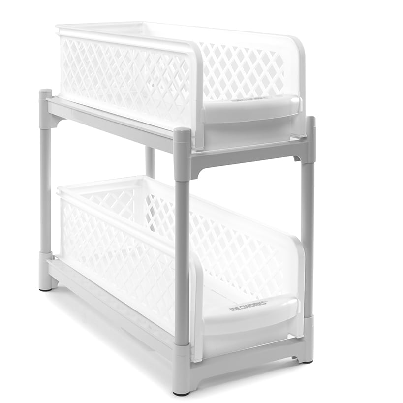 Plastic Sliding Drawer Cabinet Baskets for Kitchen or Bathroom
