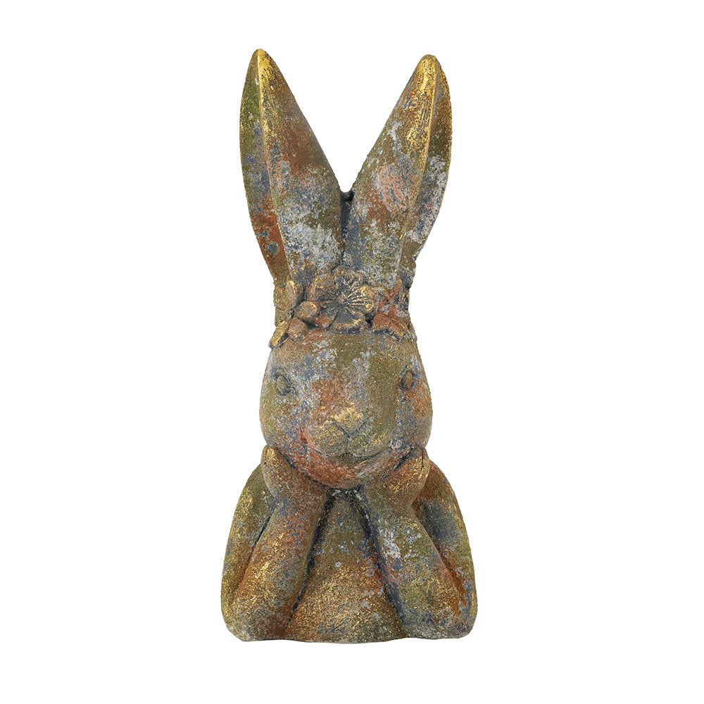 9.3x7.9x20.3" Antique Rabbit Figurine - image 2