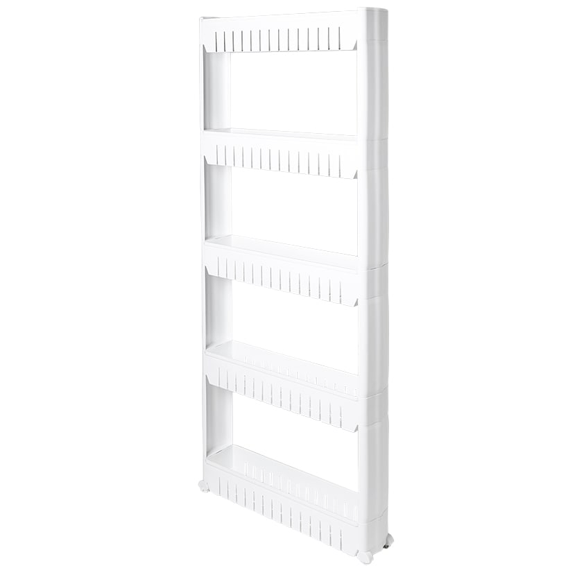 Slim Utility Kitchen Storage Cart with Wheels 5 Tier