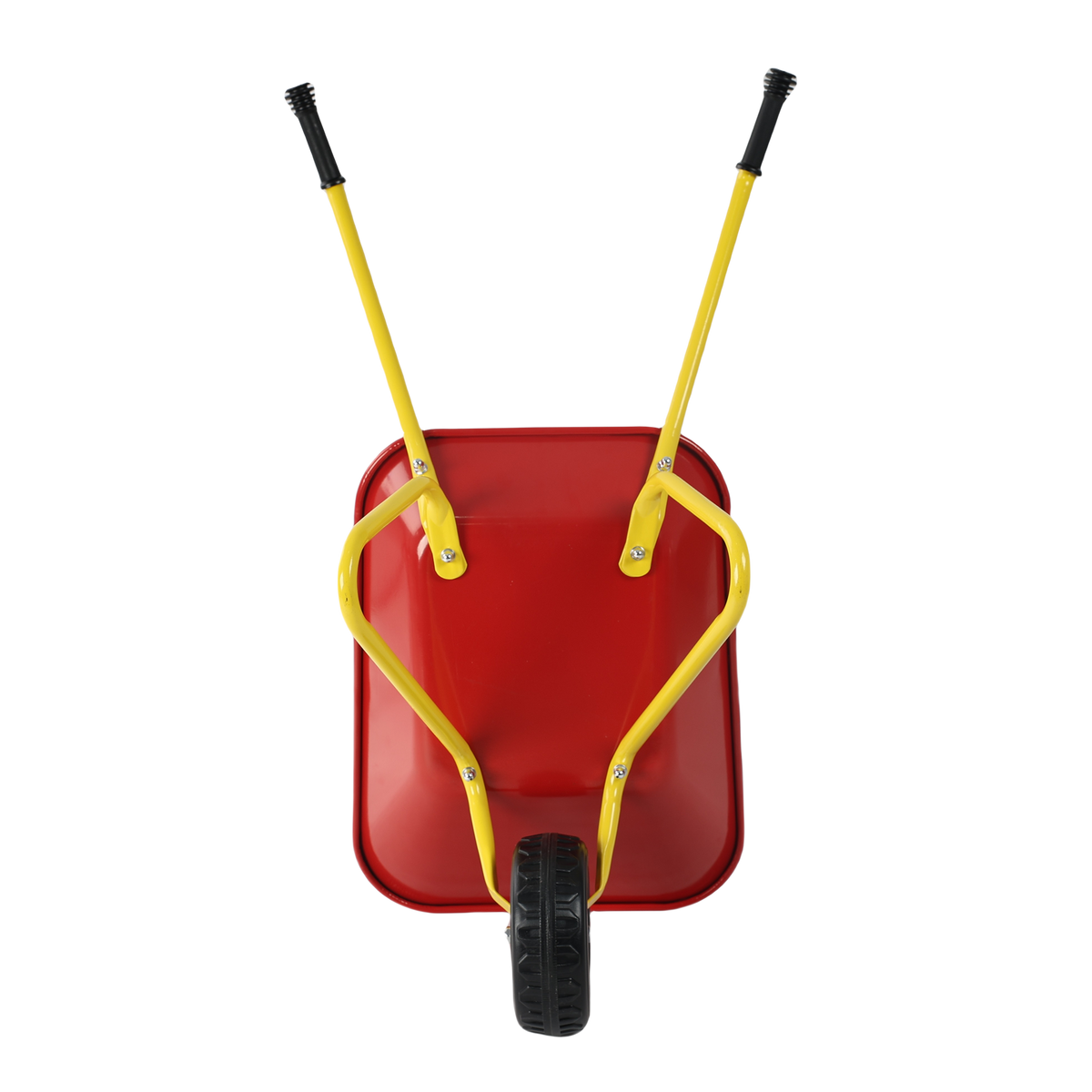Children's metal wheelbarrow, Maximum load capacity: 33LBS,children's heavy wheelbarrow, metal structure wheelbarrow, steel tray, can be used in gardens, loading leaves, soil, sand, etc. (red) - image 14