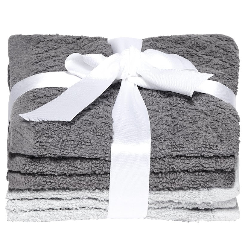 6-Pc. Grey Washcloth Set