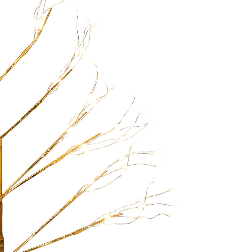Golden Lighted LED Tree