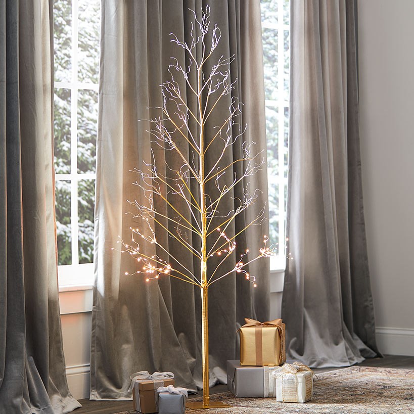 Golden Lighted LED Tree