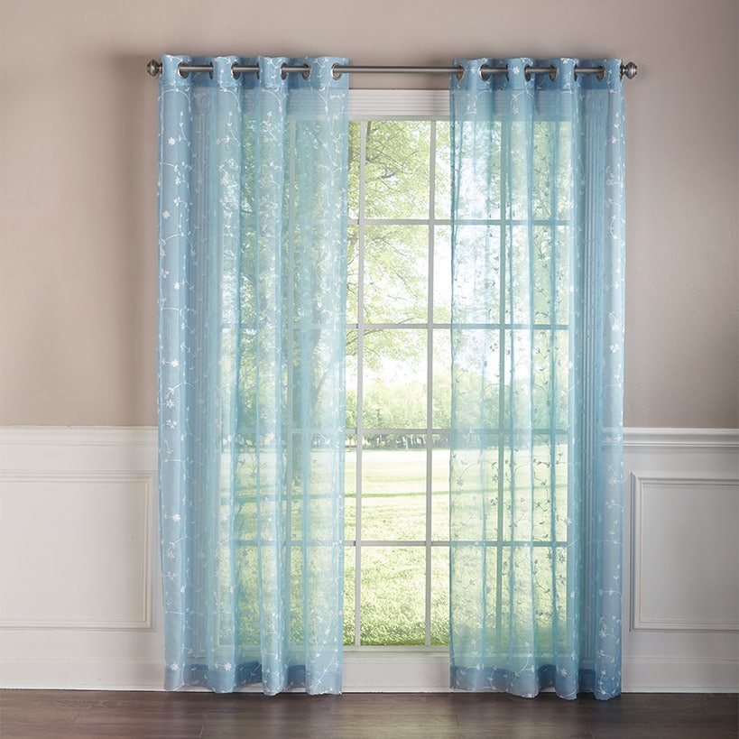 Embroidered Semi-Sheer Panel