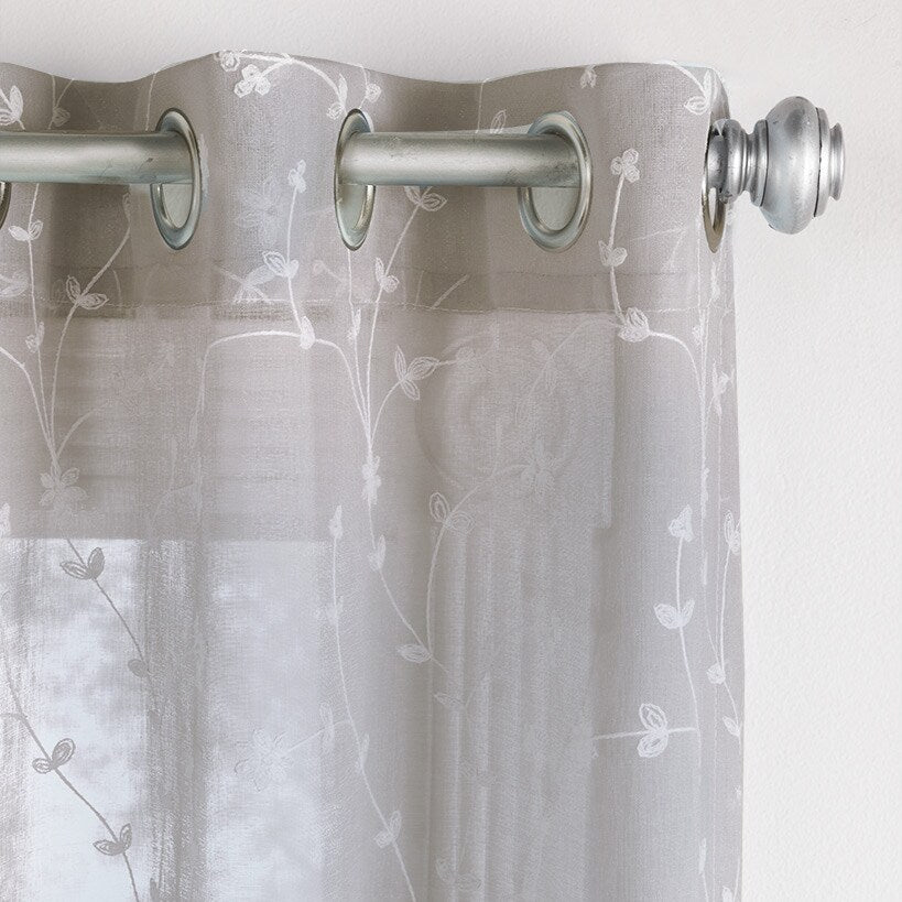 Embroidered Semi-Sheer Panel