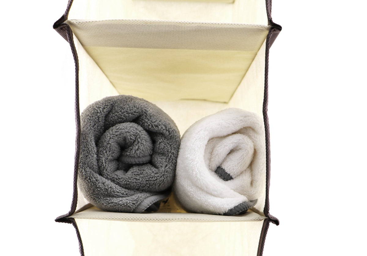 J&V TEXTILES Hanging Closet Organizer, 6-Shelf 10-Shelf Closet Hanging Storage Shelves