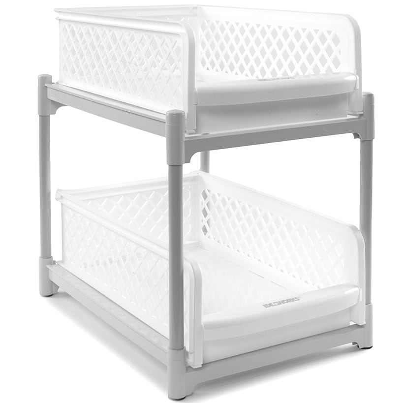 Plastic Sliding Drawer Cabinet Baskets for Kitchen or Bathroom