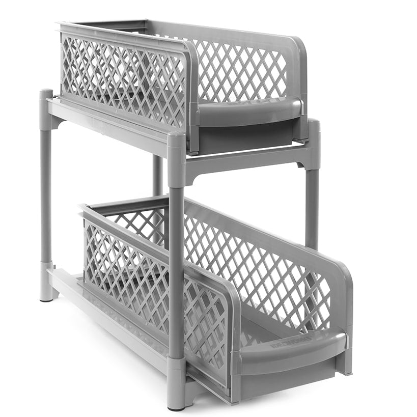 Plastic Sliding Drawer Cabinet Baskets for Kitchen or Bathroom