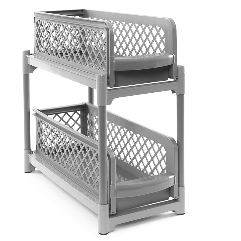Plastic Sliding Drawer Cabinet Baskets for Kitchen or Bathroom