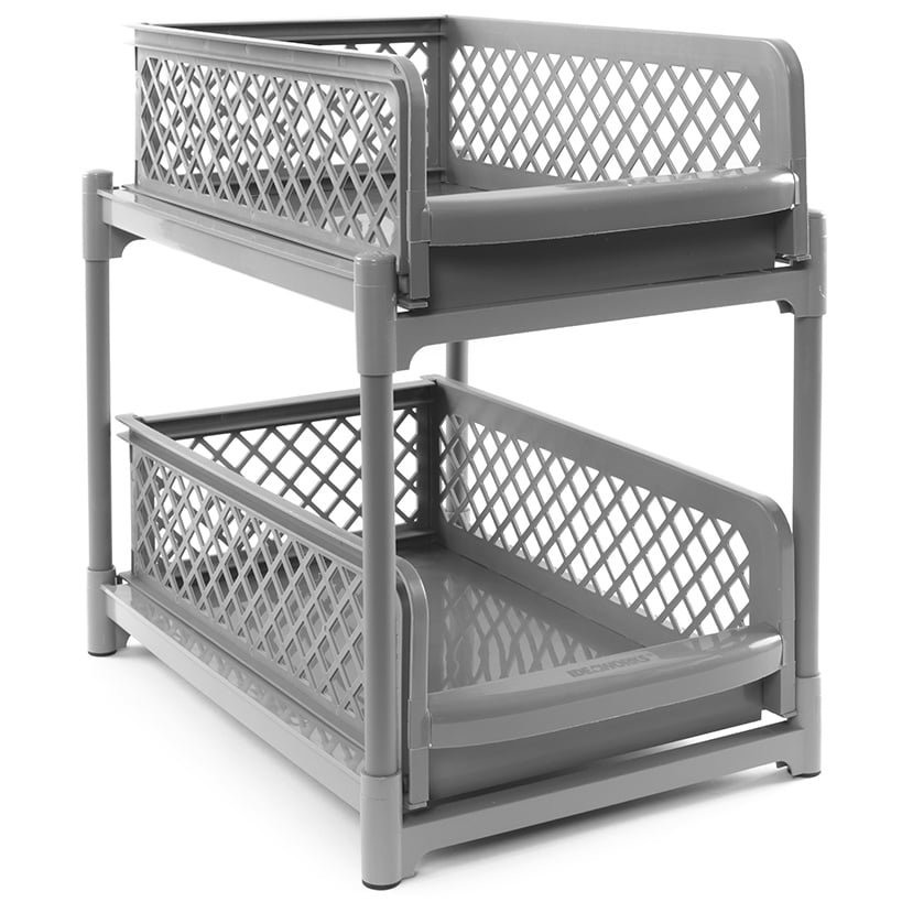 Plastic Sliding Drawer Cabinet Baskets for Kitchen or Bathroom