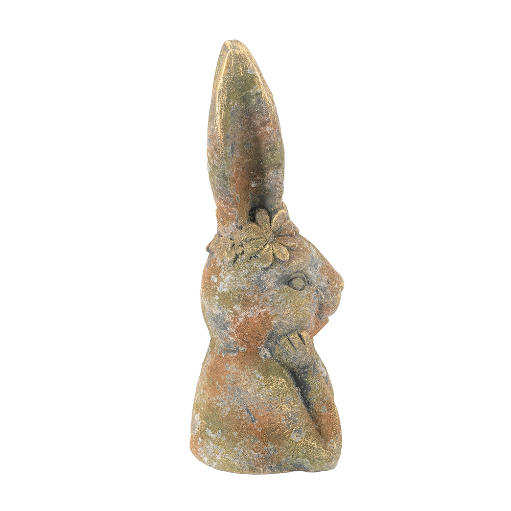 6.7x5.9x15.2" Antique Rabbit Figurine - image 4