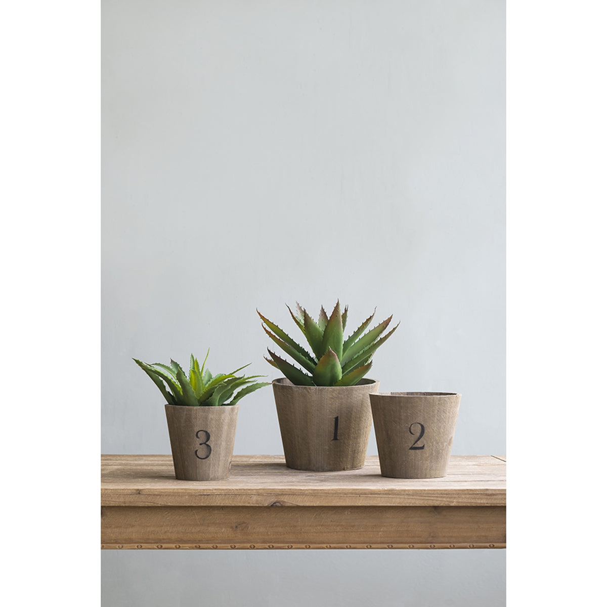 Set of 3 Thornton Flower Planter, L:8.3x8.3x6.5", M:6.8x6.8x6.1", S:5.3x5.3x5.1" - image 5