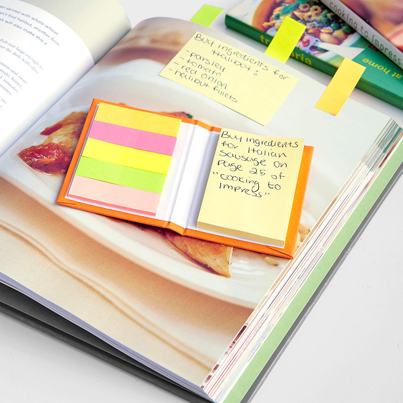 Multicolored Mini Sticky Notepads - Set of 8