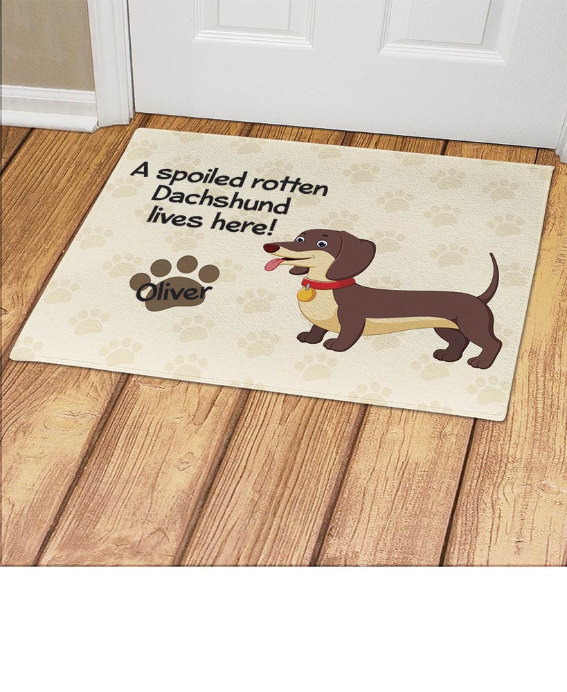 Personalized Spoiled Dog Breed Doormats