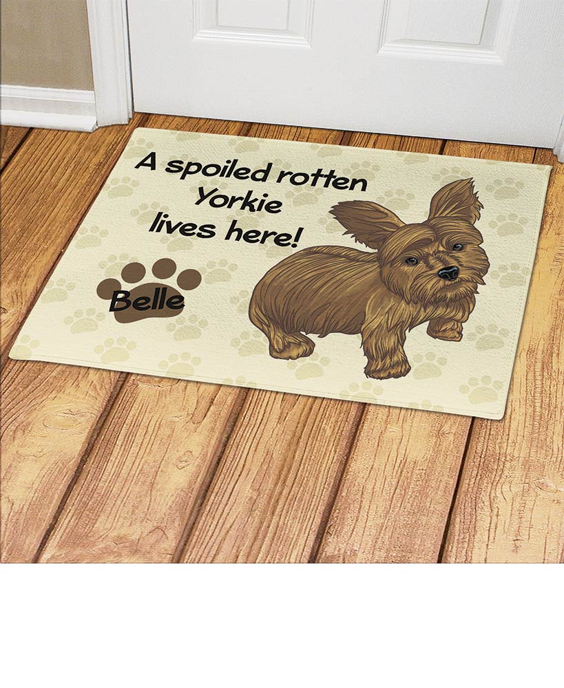 Personalized Spoiled Dog Breed Doormats