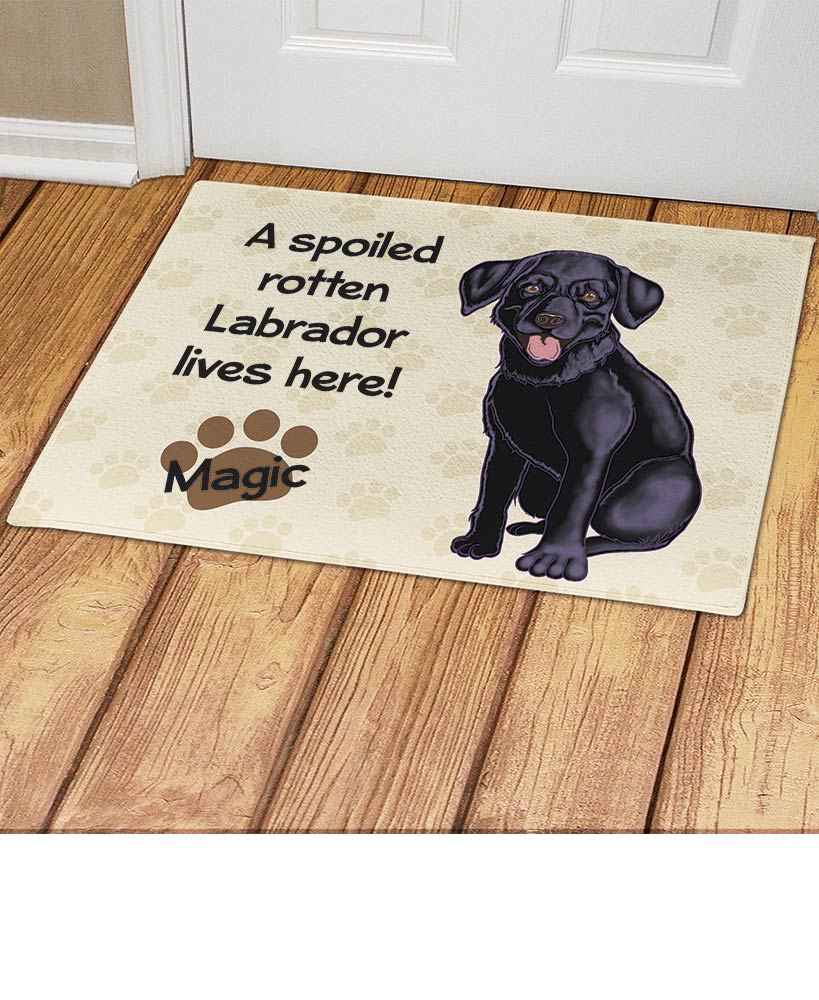 Personalized Spoiled Dog Breed Doormats