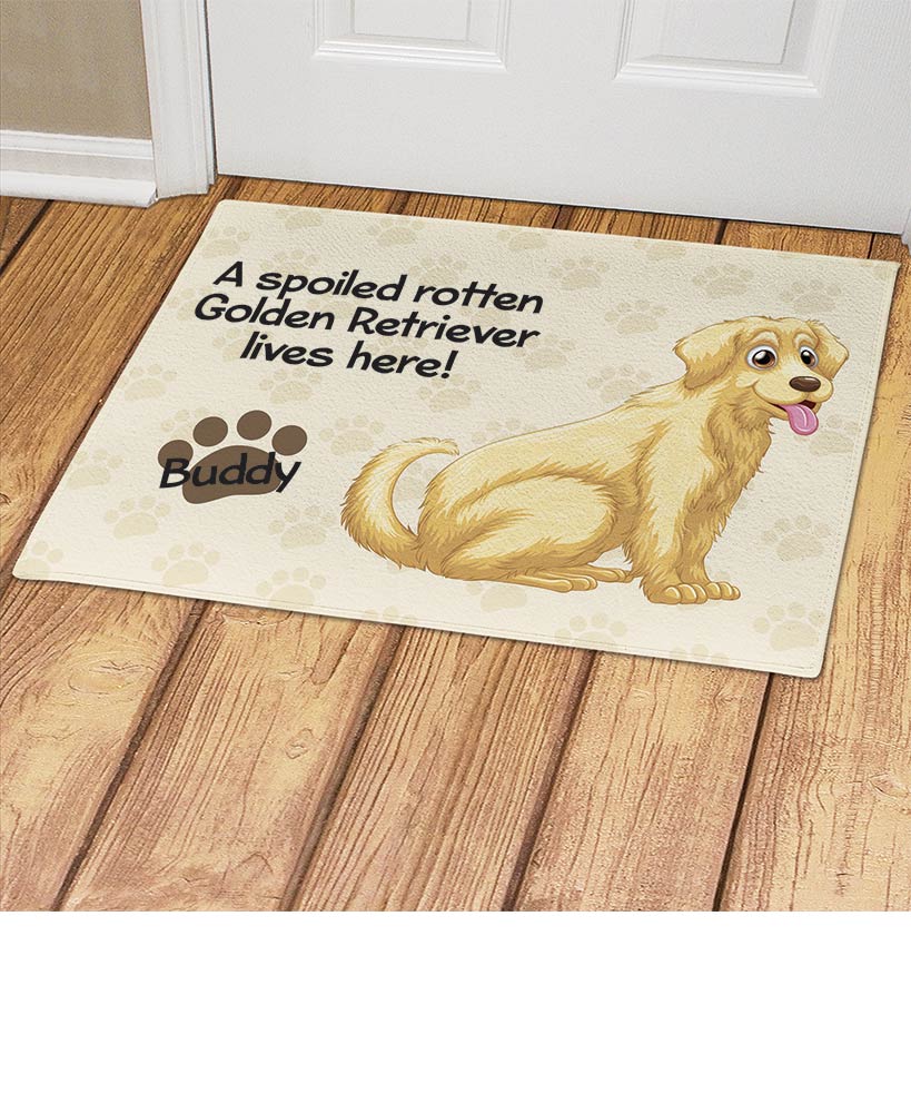 Personalized Spoiled Dog Breed Doormats