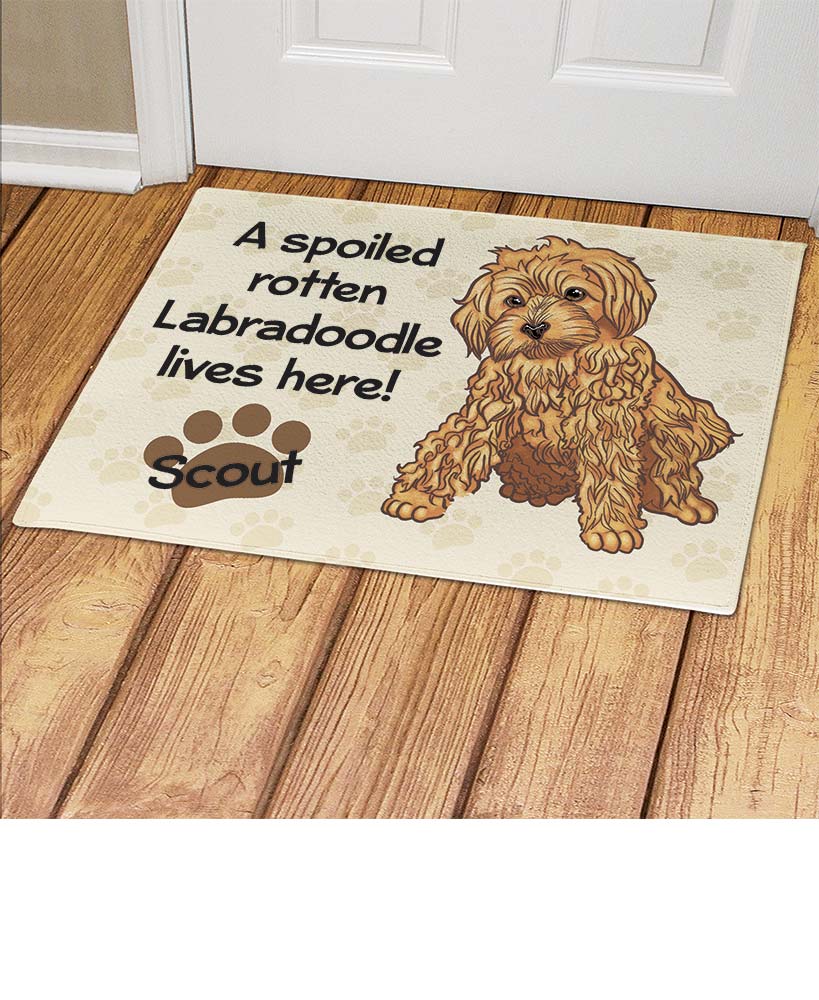 Personalized Spoiled Dog Breed Doormats