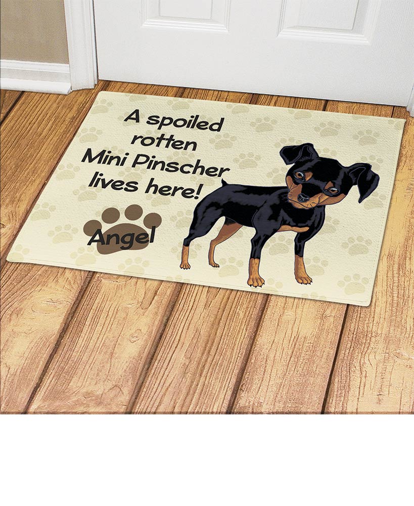 Personalized Spoiled Dog Breed Doormats