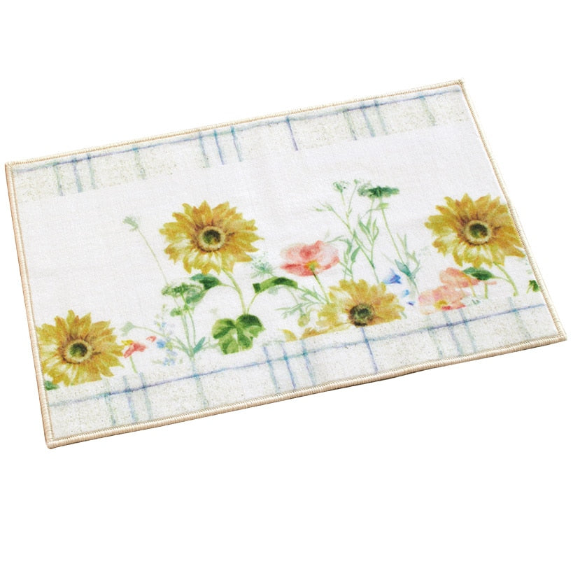 Farm Fresh Flowers Bath Rug or Shower Hooks Set of 12