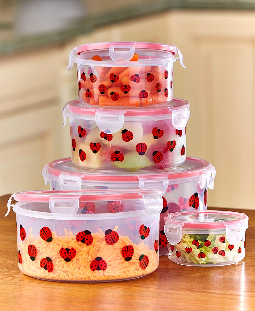 10-Pc. Printed Storage Containers