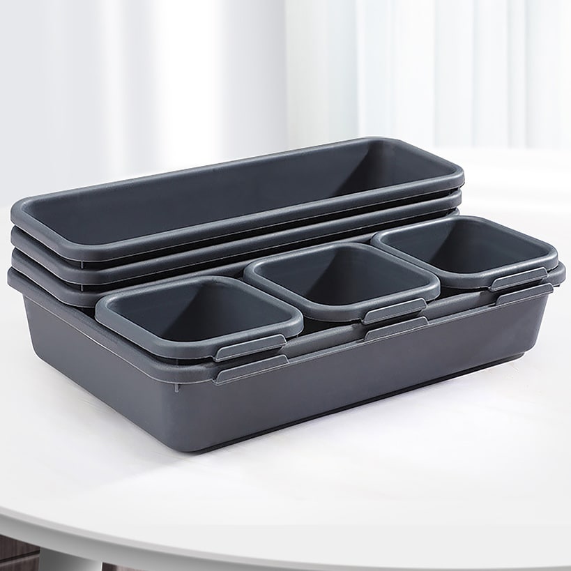 Interlocking Desk Drawer Organizer Tray Dividers 8 Piece