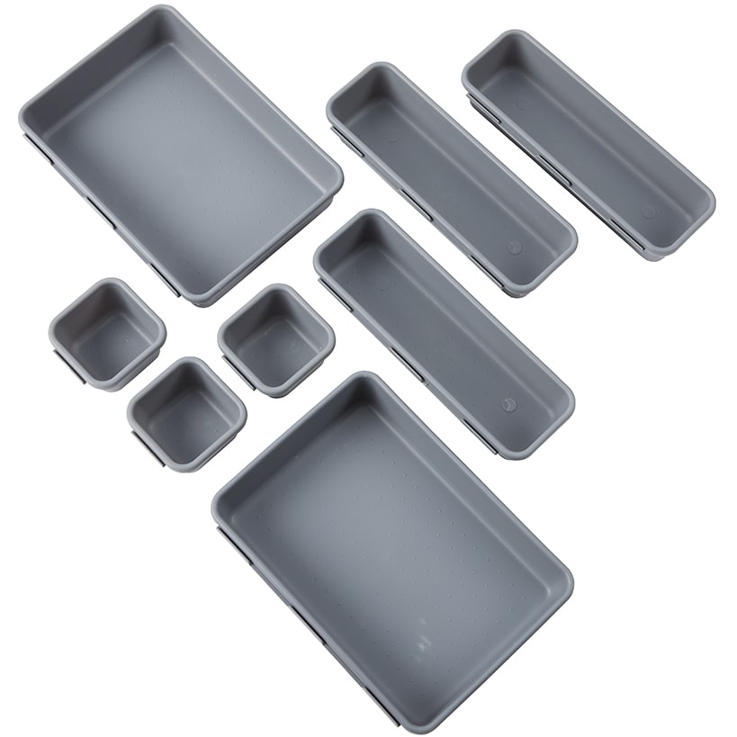 Interlocking Desk Drawer Organizer Tray Dividers 8 Piece