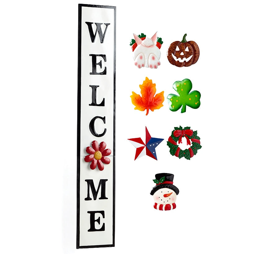 9-Pc. Interchangeable Welcome Sign