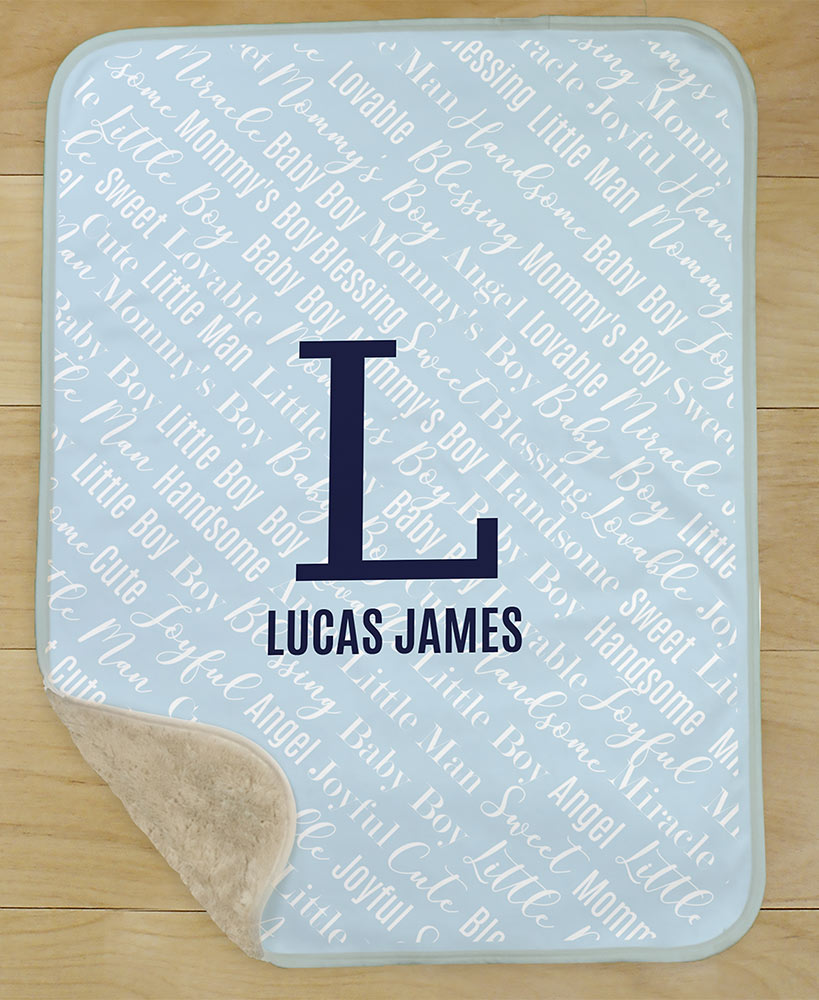 Personalized Baby Sherpa Throw