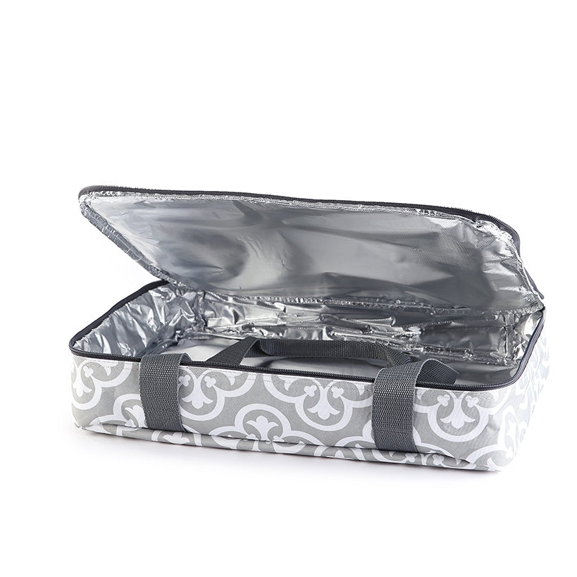 Insulated Casserole or Slow Cooker Travel Tote - Medallion or Damask
