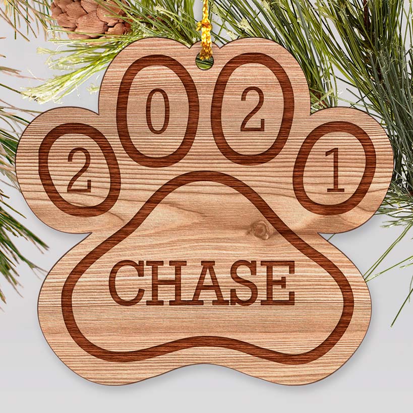 Personalized Pet Wood Ornament