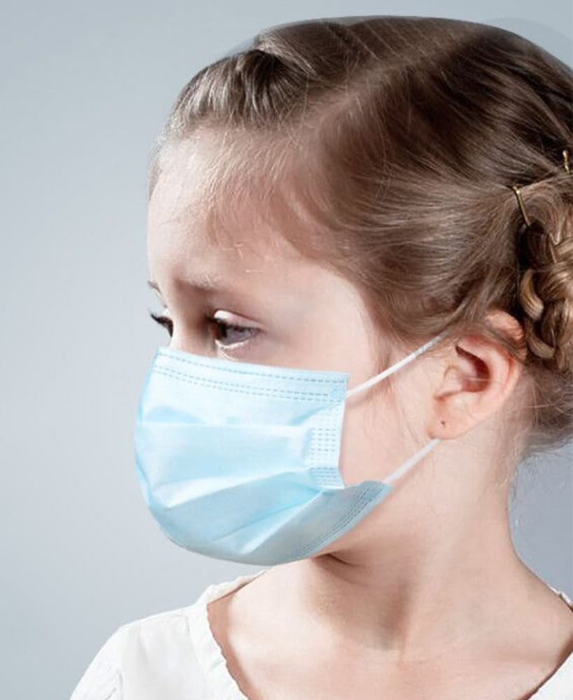 Set of 50 Disposable Kids' Face Masks