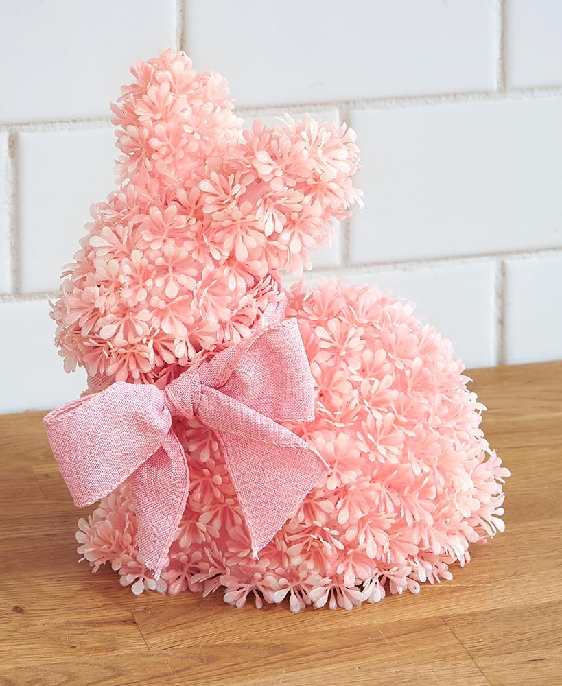 Easter Bunny Flower Figure - Blue, Pink, Or Purple