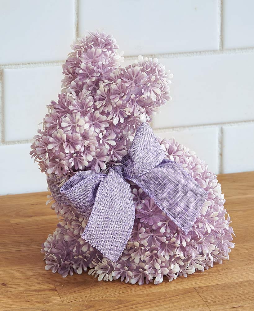 Easter Bunny Flower Figure - Blue, Pink, Or Purple