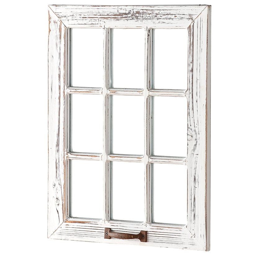 Distressed Wood Windowpane or Arch Mirrors