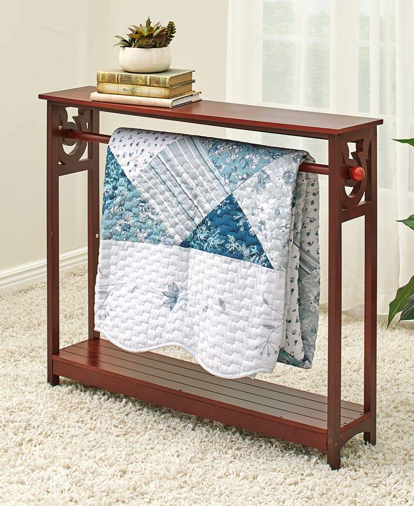 Floor Quilt Rack with Shelf
