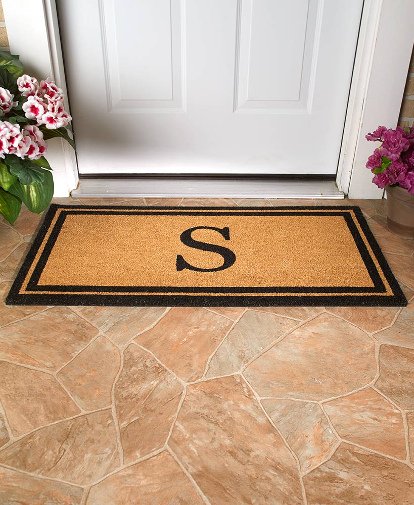 Monogram Estate Coir Doormat Letter A