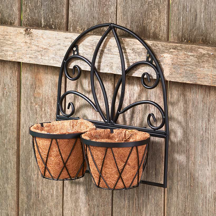 Decorative Wall Planters with Coir Liners#select-color_black