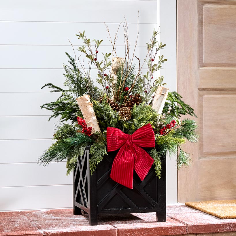 Lattice Design Chippendale Style Planter Box#select-color_black