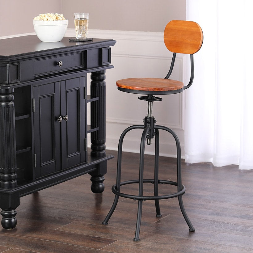 Adjustable Swivel Stool with Back
