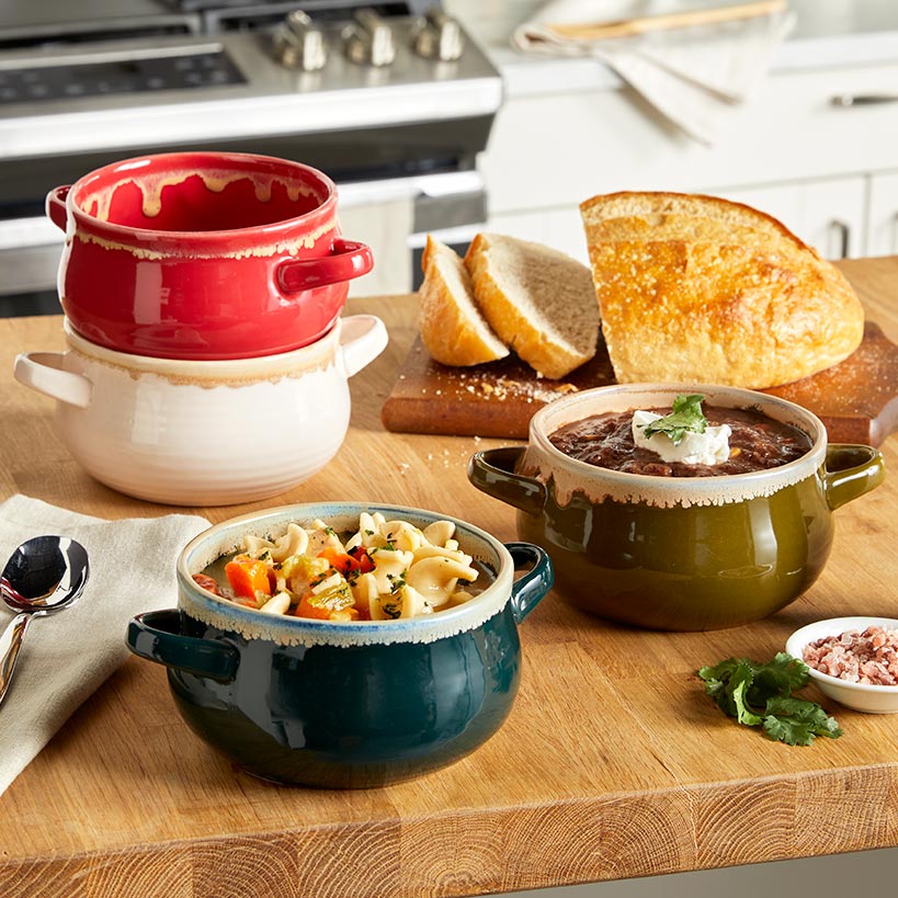 Stoneware Soup or Chili Bowls - Set of 2