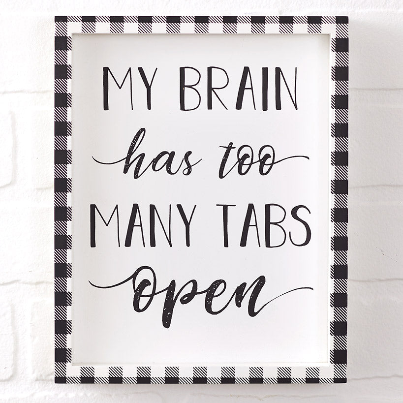 Buffalo Plaid Home Office Plaque