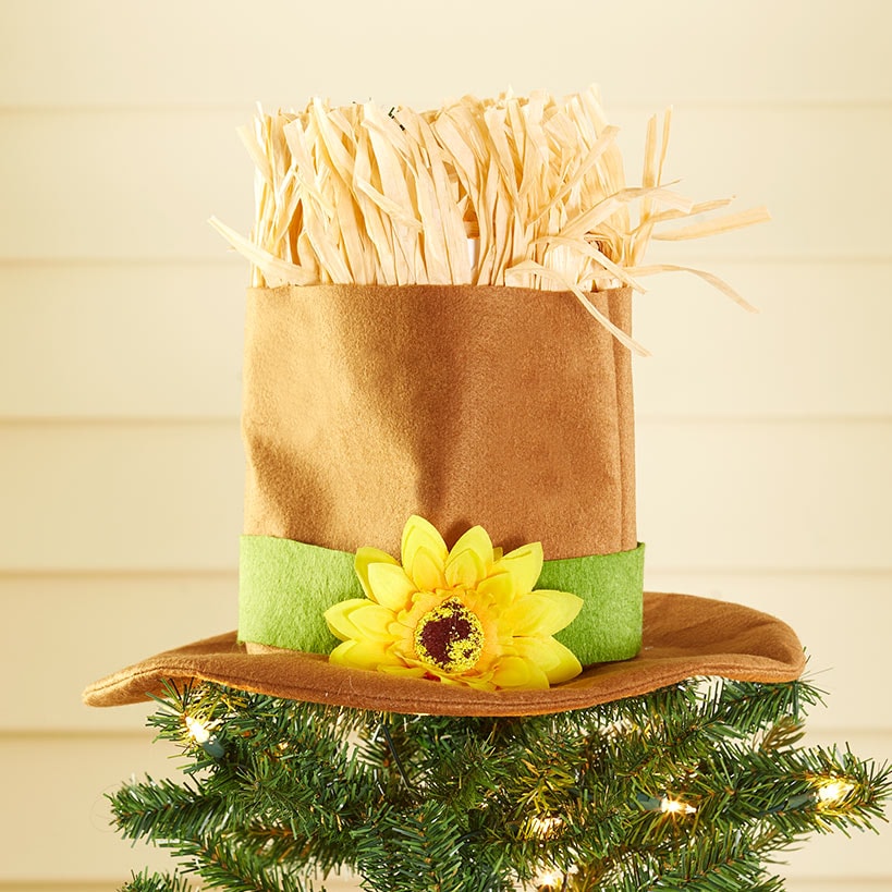 Scarecrow Hat Tree Topper