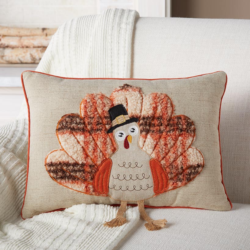 Autumn Plaid Accent Pillow