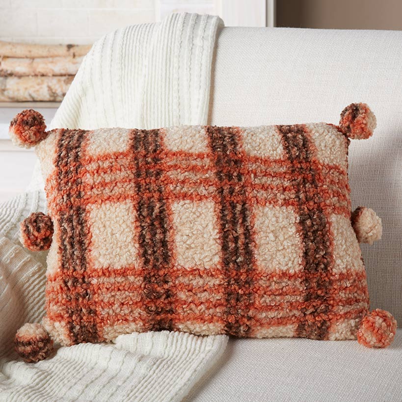 Autumn Plaid Accent Pillow